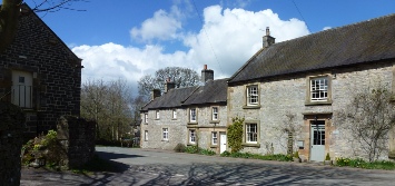 Stone cottages in Alstonefield.