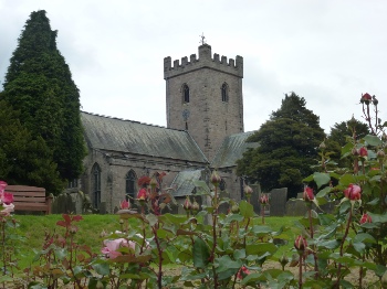Roses at Church Leigh Church.
