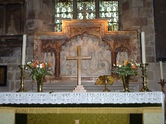 The altar in Rolleston St Mary.