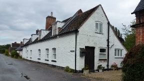 Old cottages in Yoxall.