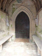 The door into Blithfield Church.